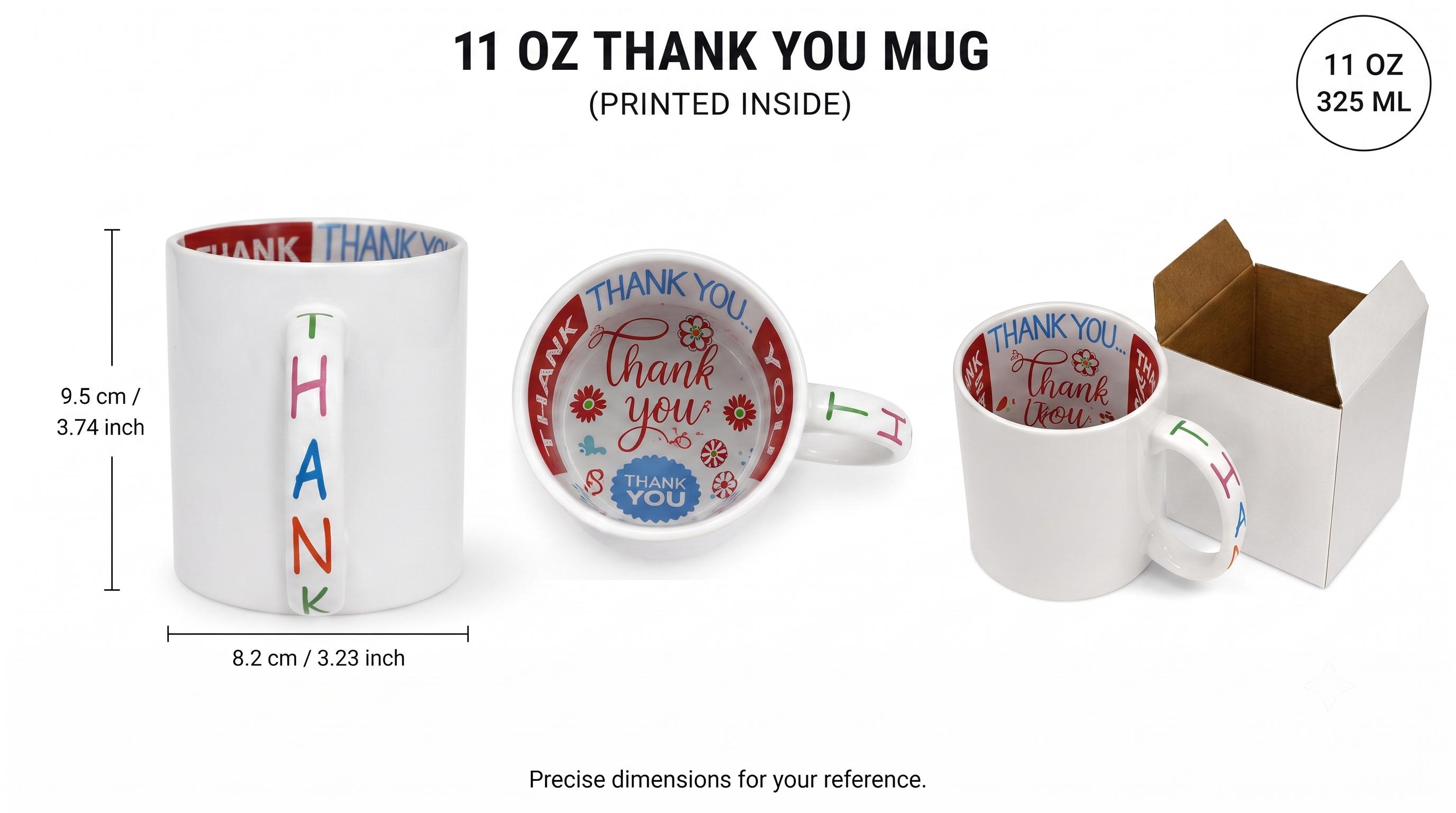 11oz Thank you Mug — personalised gift by Printora Gifts