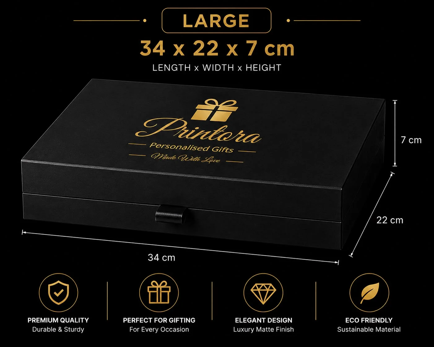 Luxury Gift Box with Message (Large) — personalised gift by Printora Gifts