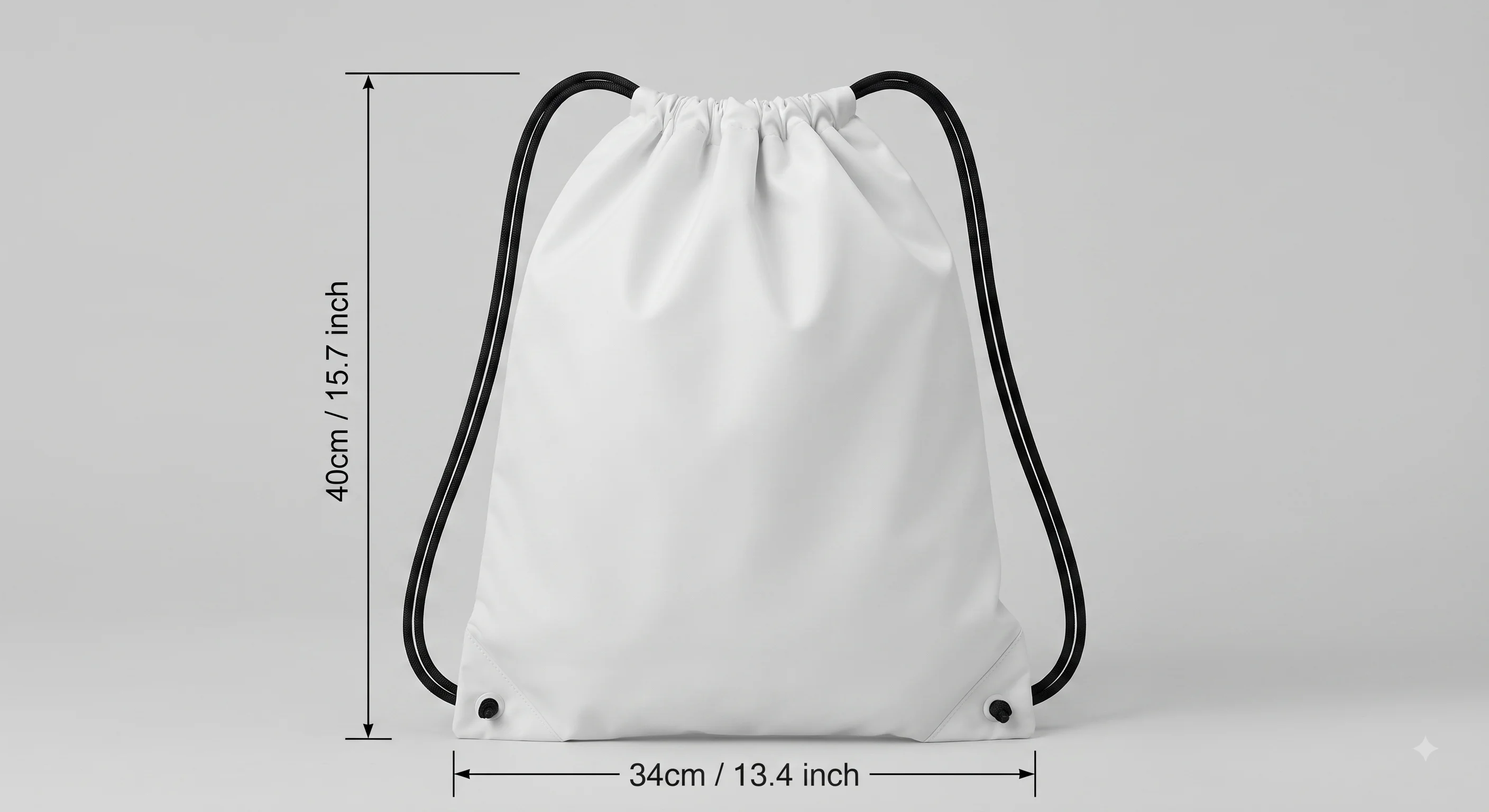 Drawstring Bag ( Leather Corners ) — personalised gift by Printora Gifts