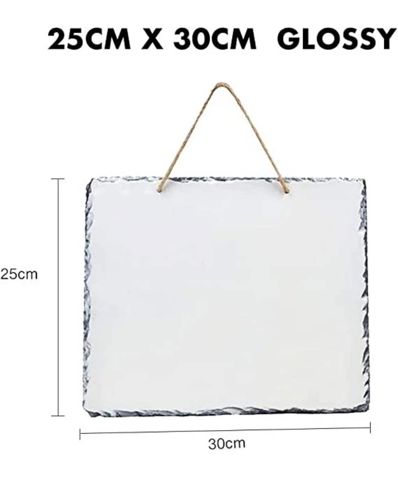 Slate Photo Panel Glossy (25x30cm) — personalised gift by Printora Gifts